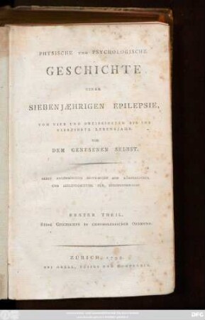 Theil 1: Reine Geschichte In Chronologischer Ordnung