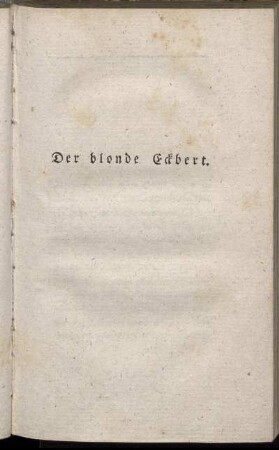 Der blonde Eckbert
