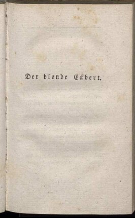 Der blonde Eckbert