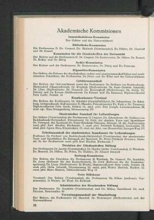 Akademische Kommisionen