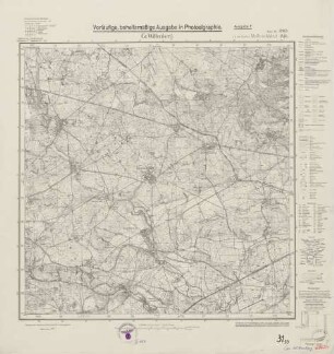 2865 (alte Nr.: 1418) Gr. Wittenberg, Meßtischblatt (4cm - Karte)
