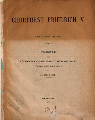 Churfürst Friedrich V.