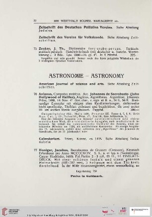 Astronomie - Astronomy (Nr. 76 - 85)