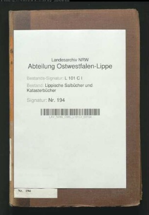 Salbuch der Stadt Salzuflen von 1862, Bd. 4