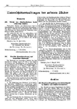 Deutsche Gemeindeordnung und bayrisches Schulrecht : [Amtliche Erlasse der Unterrichtsverwaltungen der anderen Länder] ; [ Bayern] ; [Amtlicher Teil]