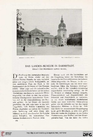 Das Landes-Museum in Darmstadt: Erbaut von Professor Alfred Messel