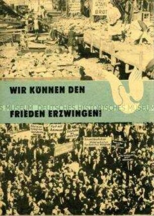 Illustrierte Propaganda-Flugschrift der DDR mit der Forderung nach einem Friedensvertrag mit ganz Deutschland