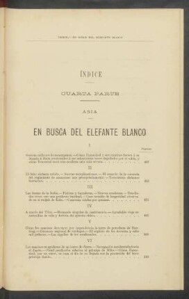 Índice - Cuatra parte - Asia - En busca del elefante blanco