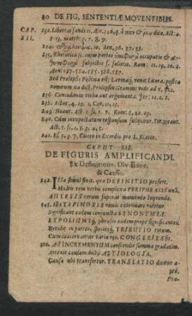 Caput XII. De Figuris Amplificandi. Ex Definitione, Divisione, & Causis.