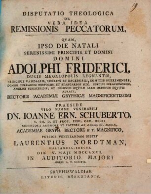 Disp. theol. de vera idea remissionis peccatorum
