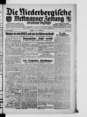 Die Niederbergische Mettmanner Zeitung. 1941-1950