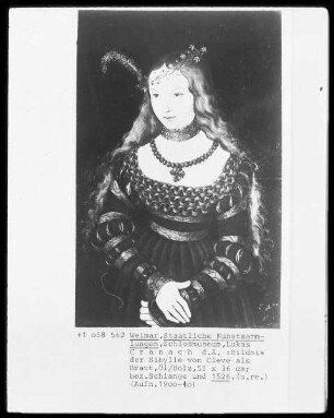Doppelporträts Johann Friedrich und Sibylle von Sachsen — Sibylle von Cleve als Braut