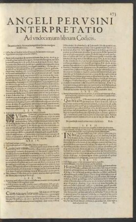 Angeli Perusini Interpretatio Ad undecimum librum Codicis.