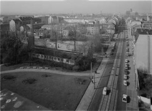 Dresden-Friedrichstadt, Friedrichstraße. Blick vom Kühlhaus, Weißeritzstraße