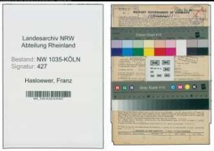 Entnazifizierung Franz Hasloewer , geb. 22.06.1898 (Revisor)