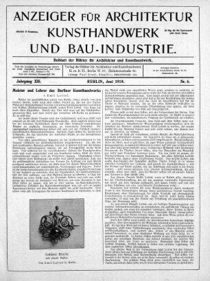 Nr. 6, Juni 1910