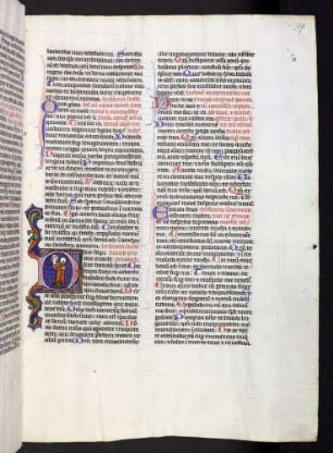 Historisierte Initiale (Psalm 52): D(ixit insipiens in corde suo non est deus): Musiker mit Flöte und Trommel