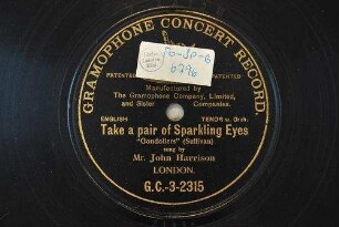 "Gondoliers" : Take a pair of sparkling eyes / (Sullivan)