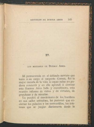 XV. Los misterios de Buenos Aires