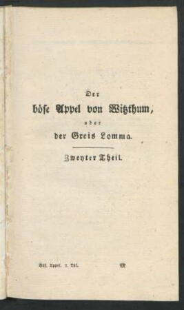 Zweyter Theil. Neuntes Capitel. - Sechzehntes Capitel.