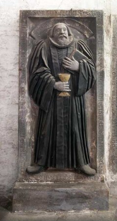 Grabstein des Pfarrers Samuel Müller (gest. 1662)