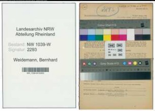 Entnazifizierung Bernhard Weidemann , geb. 23.02.1903 (Verwaltungssekretaer)