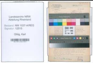 Entnazifizierung Karl Ohlig , geb. 22.01.1905 (Postsekretaer)