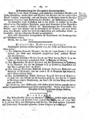 No. 29, 23. Juli 1817