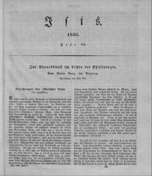Zur Staatskunst im Lichte der Physiologie / vom Grafen Georg von Buquoy