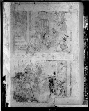Heiligkreuztal Kloster Klosterkirche Sankt Anna (1256 erbaut) Wandmalerei - Anbetung des Christkind und der Kindermord (um 1532)