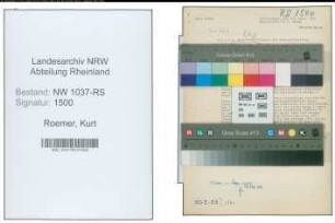 Entnazifizierung Kurt Roemer , geb. 00.00.0000 ()