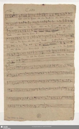 Canto. [nur Tutti und Recitativo]