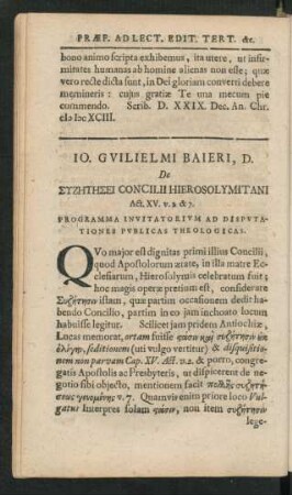 IO. Guilielmi Baieri, D. De ...