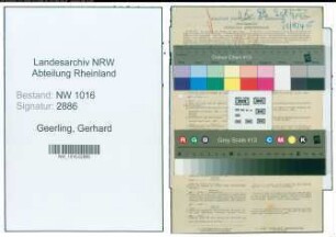 Entnazifizierung Gerhard Geerling , geb. 08.05.1920 (Arbeiter)