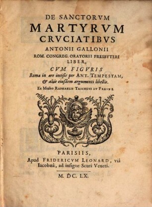 De SS. Martyrum cruciatibus liber