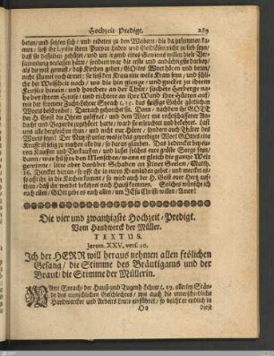 Die vier und zwanzigste Hochzeit-Predigt.