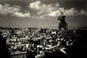 Fotomontage mit Godzilla und einer Stadt (Sonderthema: Fußball-Fieber)