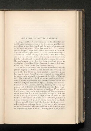 The first Palestine Railway.