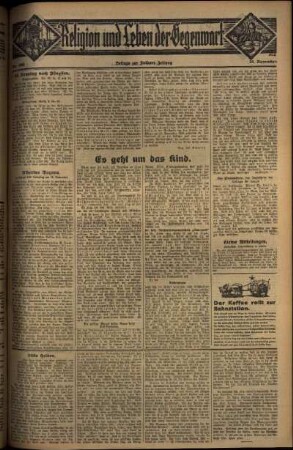 Dritte Ausgabe vom Sonntag, den 16. November 1930.
