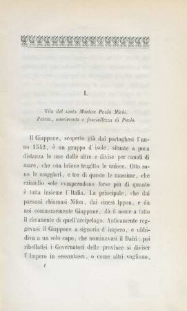 I. Vita del santo martire Paolo Michi ...
