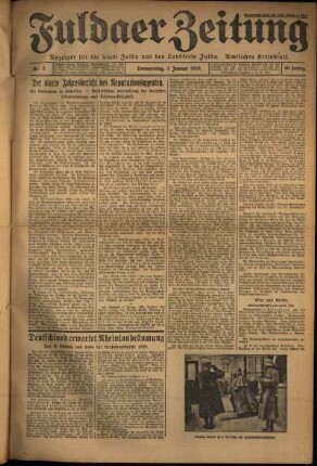 Ausgabe vom Donnerstag, den 03. Januar 1929.