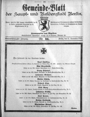 1915,46: Nr. 46, 14. November 1915