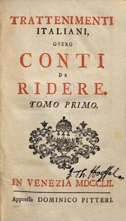 Trattenimenti Italiani, Overo Conti Da Ridere, 1