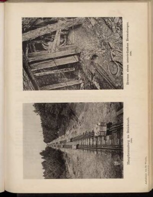 [Taf. 10.] Hauptbremsberg im Steinbruch. 1894 / Bremse eines unterirdischen Bremsberges. 1896