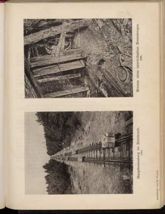 [Taf. 10.] Hauptbremsberg im Steinbruch. 1894 / Bremse eines unterirdischen Bremsberges. 1896