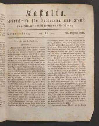 Ausgabe vom 17. October 1831.