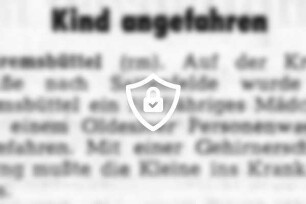 Kind angefahren