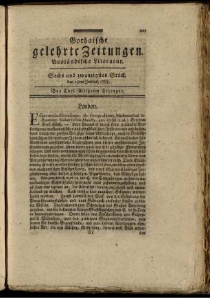 Sechs und zwanzigstes Stück, den 28ten Junius, 1788.