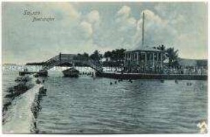 Hafen und Landungsbrücke der Insel Saipan
