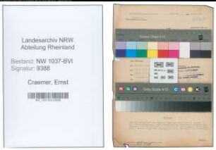 Entnazifizierung Ernst Craemer , geb. 27.07.1887 (Kaufmann)